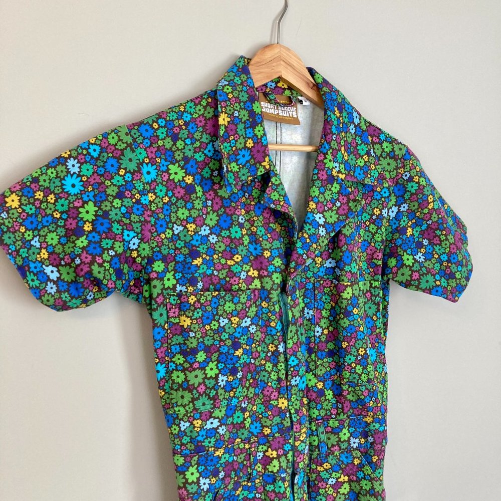 MOSS BLOSSOM 2.0 Big Bud Press Short Sleeve Jumpsuit Size Small NEW - Picture 5 of 16